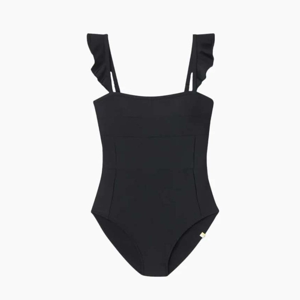 Summersalt The Ruffle Oasis Swimsuit Black Size 16 New With Tags